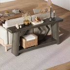 70.9" Entryway Console Table with 2-Tier Storage, Narrow Sofa Table for Hallway and Living Room