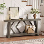 70.9" Entryway Console Table with 2-Tier Storage, Narrow Sofa Table for Hallway and Living Room