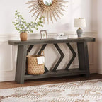 70.9" Entryway Console Table with 2-Tier Storage, Narrow Sofa Table for Hallway and Living Room