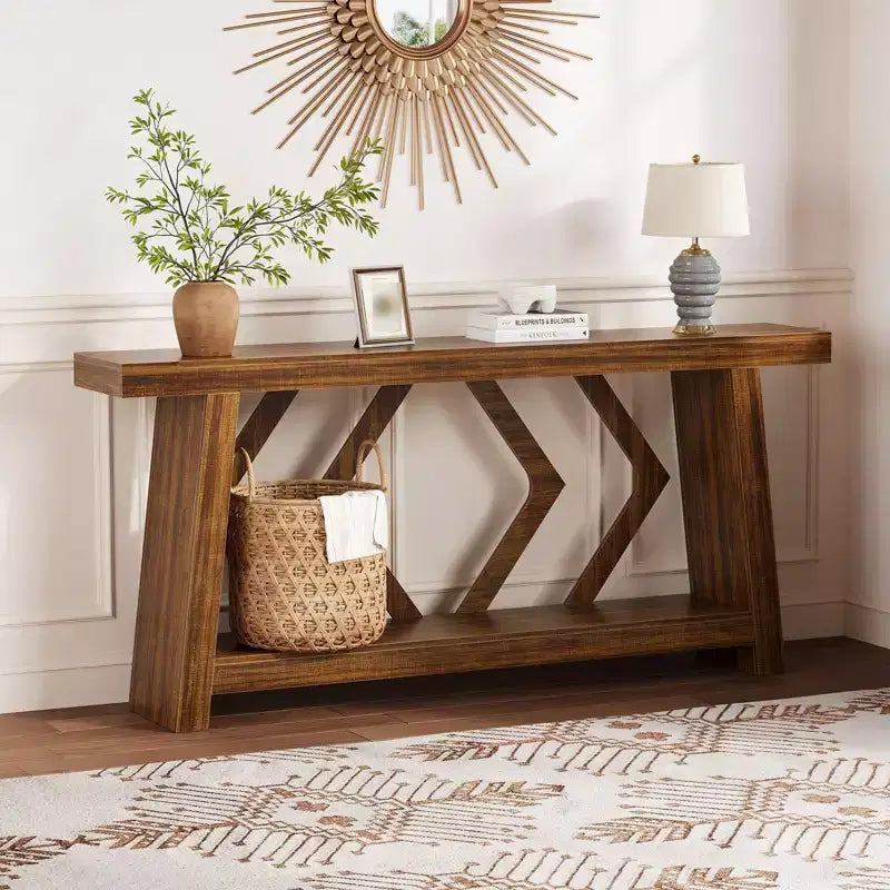 70.9" Entryway Console Table with 2-Tier Storage, Narrow Sofa Table for Hallway and Living Room