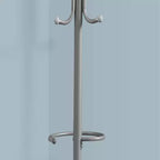68" Freestanding Metal Coat Rack with Hanging Bar, 6 Hooks and Umbrella Holder