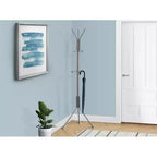 68 Metal Coat Rack with Hanging Bar & 6 Hooks, Umbrella Holder