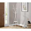 72-Inch Metal Coat Rack with 6 Hooks and MDF Shelf