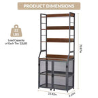 Industrial Bookcase with Metal Frame and Wood Shelves