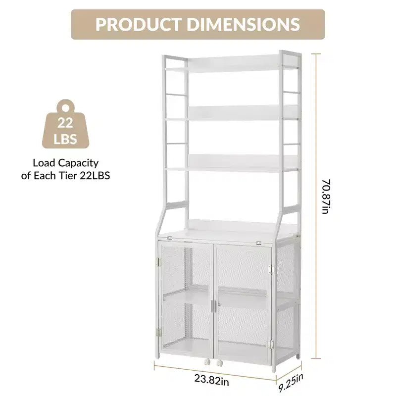 Industrial Bookcase with Metal Frame and Wood Shelves