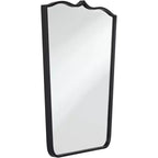 Satin Black Curve Top Wall Mirrors Set of 2