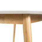 Rectangular Dining Table for 4 - Rubberwood Frame, MDF Top, White