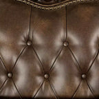 90.25" Sofa Traditional with Nailhead Trim, Brown