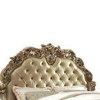 96" Queen Bed – Faux Leather Upholstered with Tufted Headboard