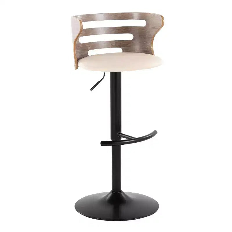 Ensemble de 2 tabourets de bar réglables avec accoudoirs, revêtement en simili cuir, siège pivotant  