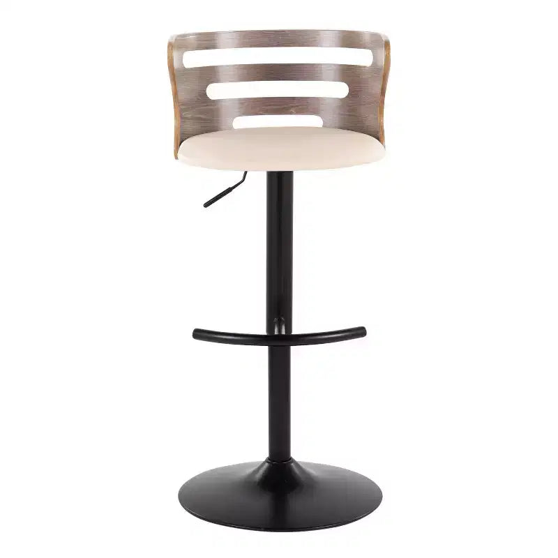 Ensemble de 2 tabourets de bar réglables avec accoudoirs, revêtement en simili cuir, siège pivotant  