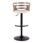 Ensemble de 2 tabourets de bar réglables avec accoudoirs, revêtement en simili cuir, siège pivotant  