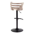 Ensemble de 2 tabourets de bar réglables avec accoudoirs, revêtement en simili cuir, siège pivotant  
