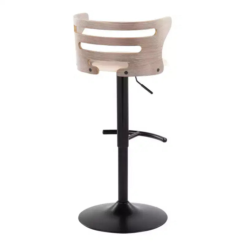 Ensemble de 2 tabourets de bar réglables avec accoudoirs, revêtement en simili cuir, siège pivotant  