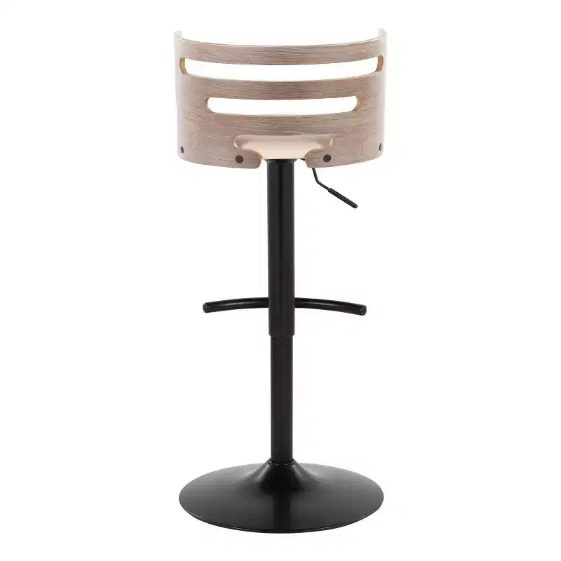 Ensemble de 2 tabourets de bar réglables avec accoudoirs, revêtement en simili cuir, siège pivotant  
