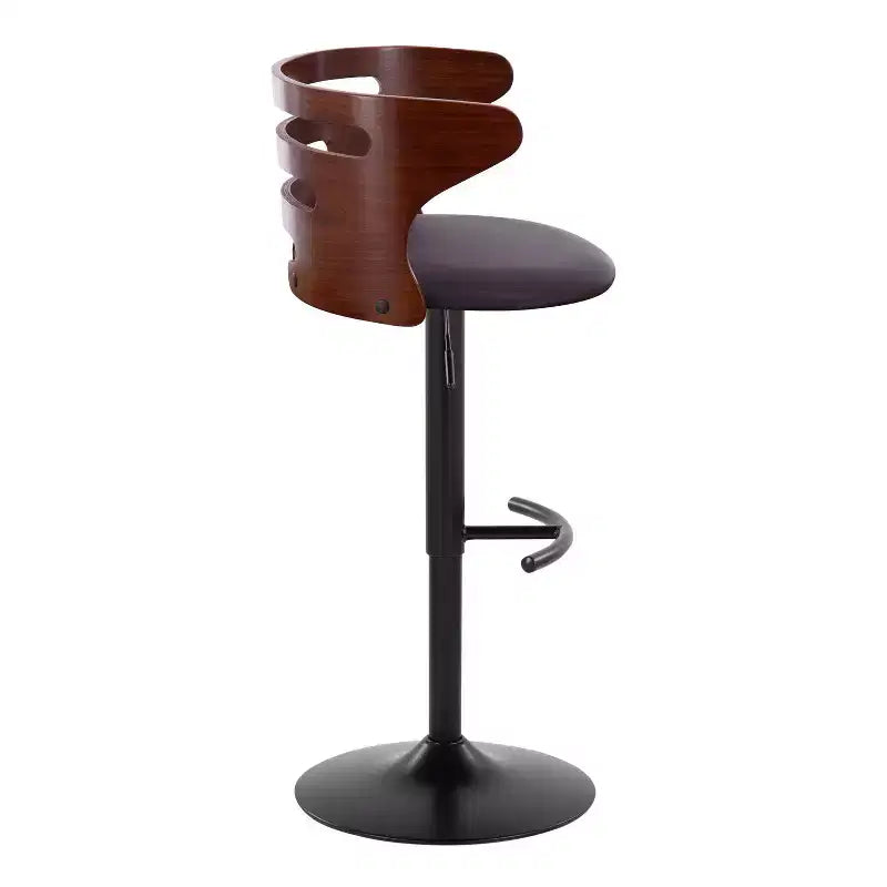 Ensemble de 2 tabourets de bar réglables avec accoudoirs, revêtement en simili cuir, siège pivotant  