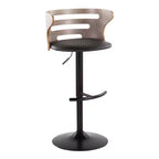 Ensemble de 2 tabourets de bar réglables avec accoudoirs, revêtement en simili cuir, siège pivotant  