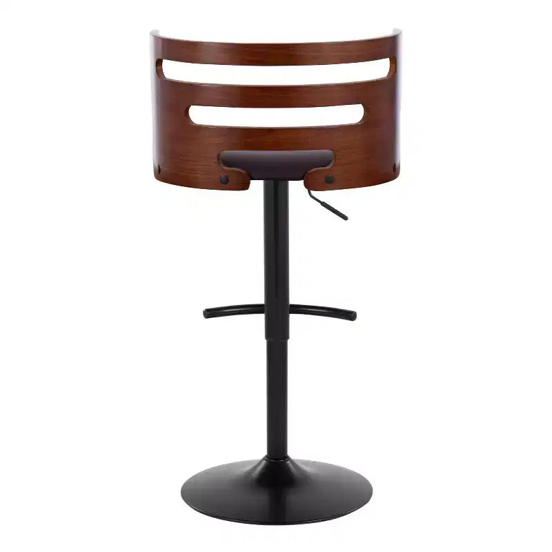 Ensemble de 2 tabourets de bar réglables avec accoudoirs, revêtement en simili cuir, siège pivotant  
