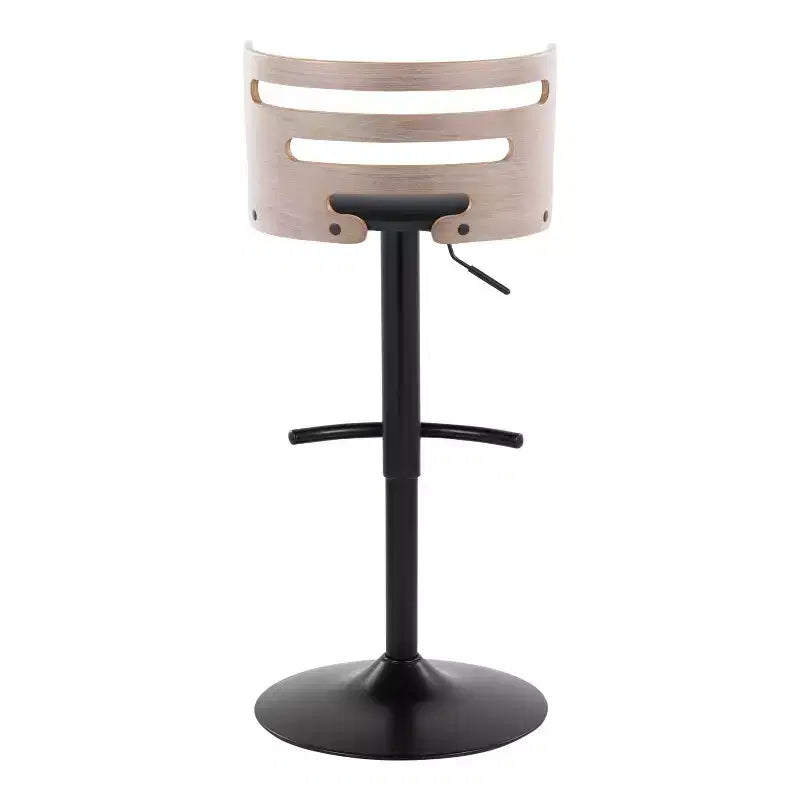 Ensemble de 2 tabourets de bar réglables avec accoudoirs, revêtement en simili cuir, siège pivotant  