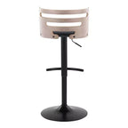 Ensemble de 2 tabourets de bar réglables avec accoudoirs, revêtement en simili cuir, siège pivotant  