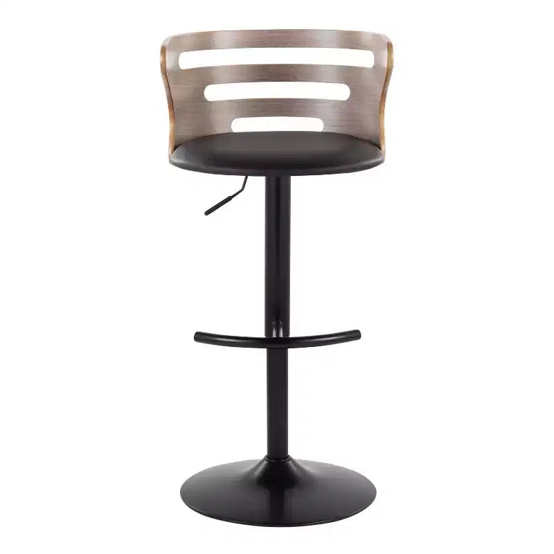 Ensemble de 2 tabourets de bar réglables avec accoudoirs, revêtement en simili cuir, siège pivotant  
