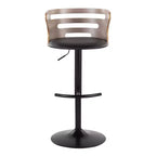 Ensemble de 2 tabourets de bar réglables avec accoudoirs, revêtement en simili cuir, siège pivotant  