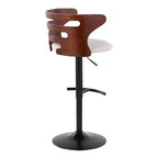 Ensemble de 2 tabourets de bar réglables avec accoudoirs, revêtement en simili cuir, siège pivotant  
