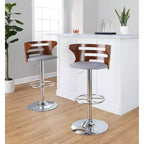 Ensemble de 2 tabourets de bar réglables avec accoudoirs, revêtement en simili cuir, siège pivotant  
