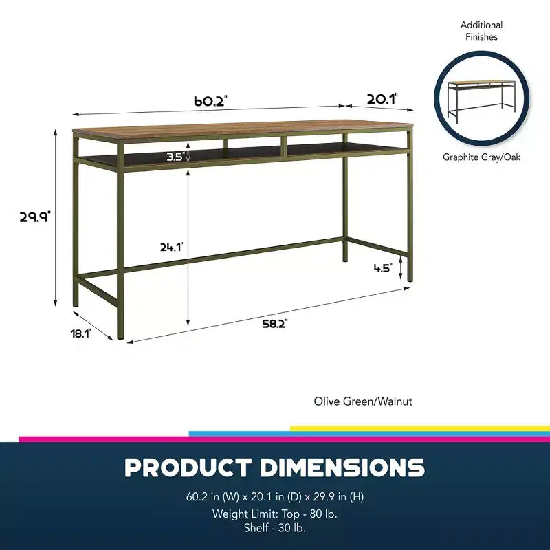 Industrial Style Computer Desk