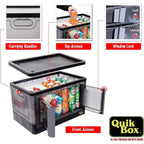 Stackable Storage Bins with Doors - 8.4 Gal, Collapsible Organizer