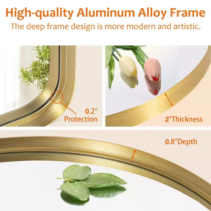 Arched Metal Frame Full Length Wall Mirror