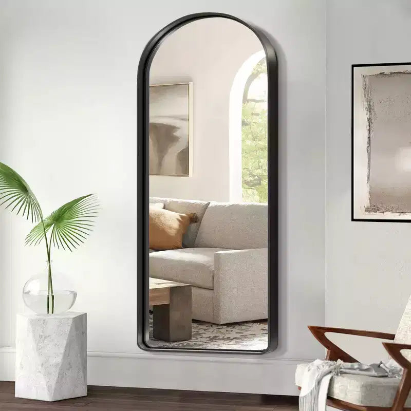 Arched Metal Frame Full Length Wall Mirror