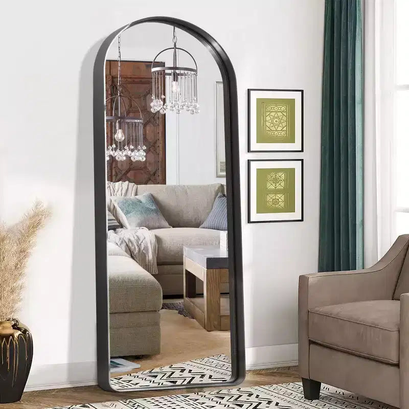 Arched Metal Frame Full Length Wall Mirror