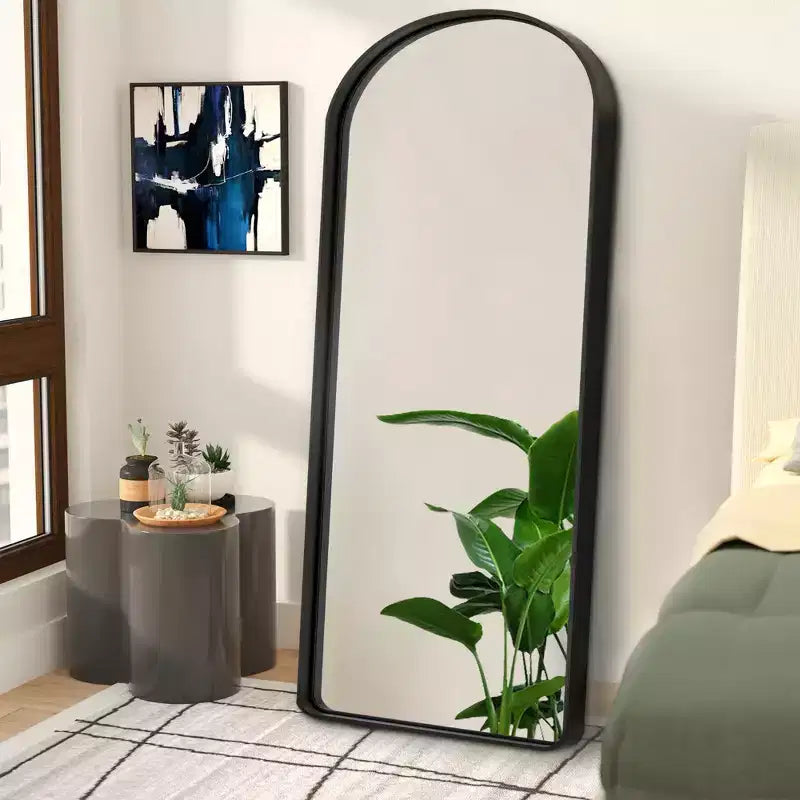 Arched Metal Frame Full Length Wall Mirror