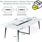8FT Boat-Shaped Conference Table with Cable Grommets