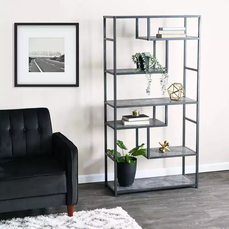 65" Tall 6-Shelf Bookshelf