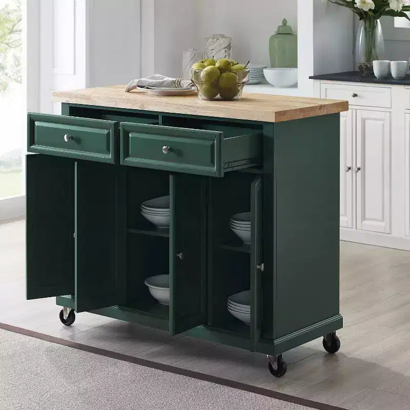 Kitchen Storage Cabinet with Drawers and Doors