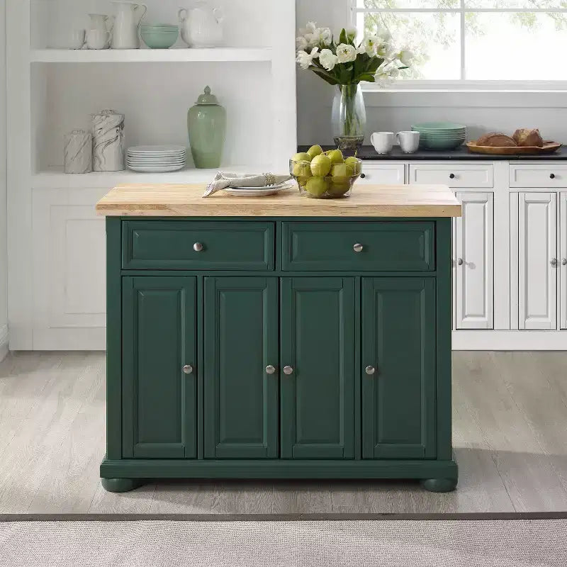 Kitchen Storage Cabinet with Drawers and Doors