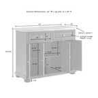 Kitchen Storage Cabinet with Drawers and Doors