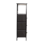 3-Drawer Nightstand with Charging Station, 2 USB Ports and 1 Outlet, Metal Frame, Engineered Wood Top