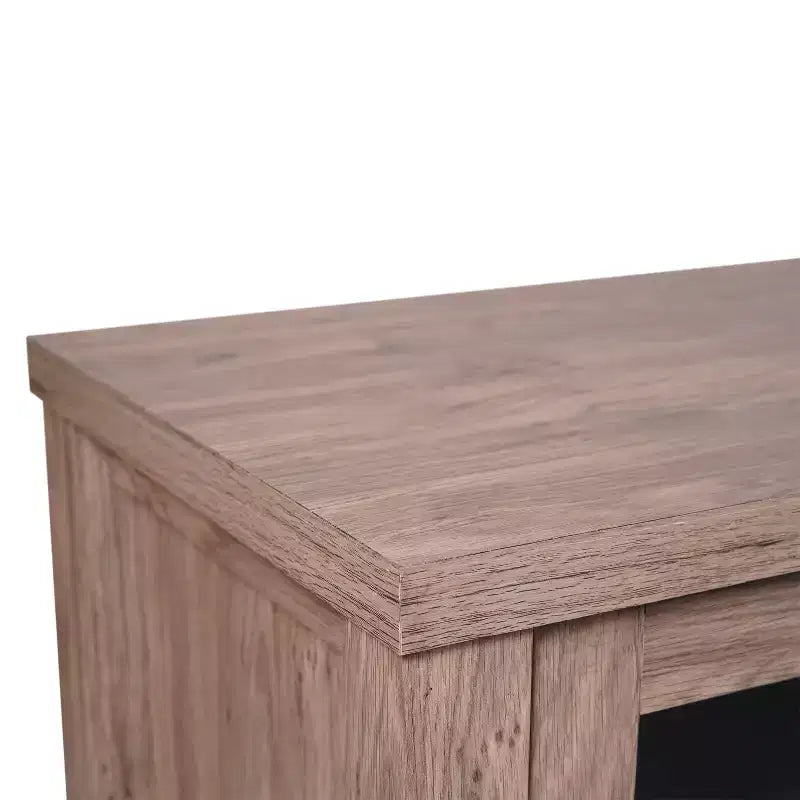 Modern Buffet Sideboard Storage Cabinet with Glass Doors and Drawers