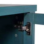 Modern Buffet Sideboard Storage Cabinet with Glass Doors and Drawers