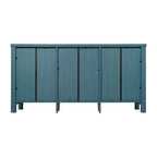 Modern Buffet Sideboard Storage Cabinet with Glass Doors and Drawers
