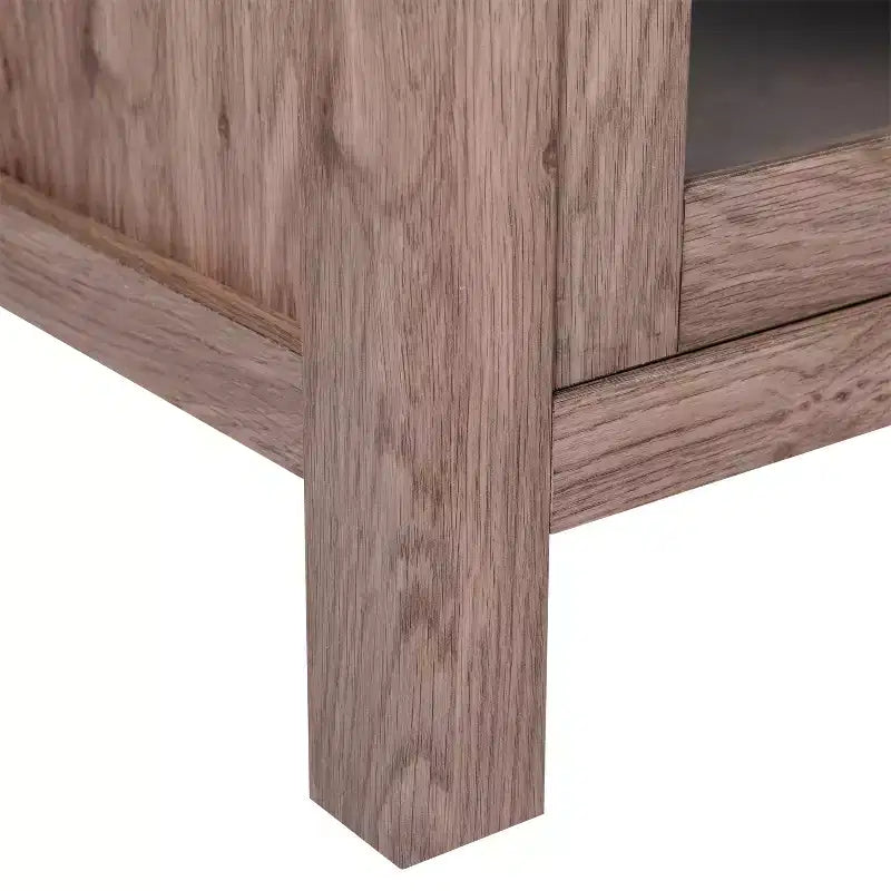 Modern Buffet Sideboard Storage Cabinet with Glass Doors and Drawers