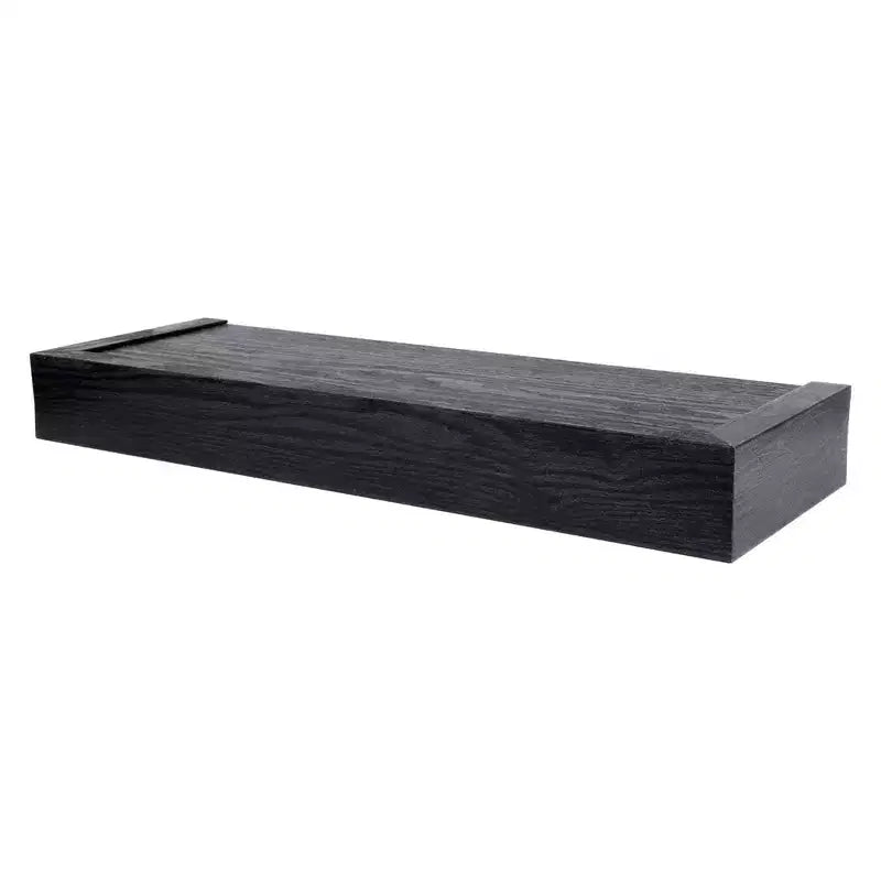 18 Inch Modern Floating Shelf, 2-Pack, Black