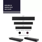 18 Inch Modern Floating Shelf, 2-Pack, Black