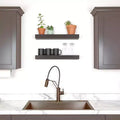 18 Inch Modern Floating Shelf, 2-Pack, Black