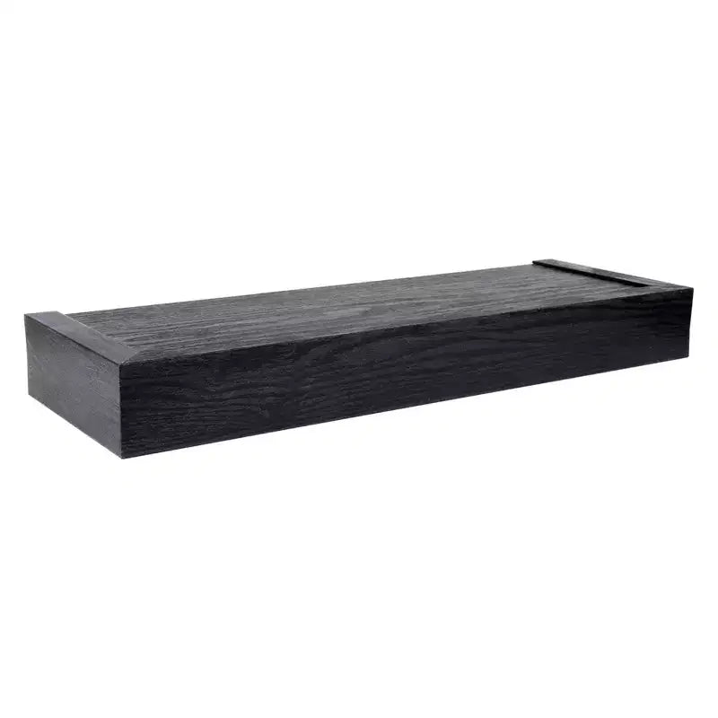 18 Inch Modern Floating Shelf, 2-Pack, Black