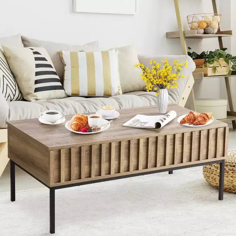 Lift Top Coffee Table with Hidden Storage Compartment