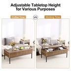 Lift Top Coffee Table with Hidden Storage Compartment